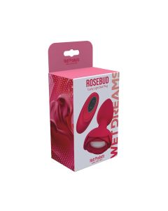 Rosebud Tushy Light Up Butt Plug - Red