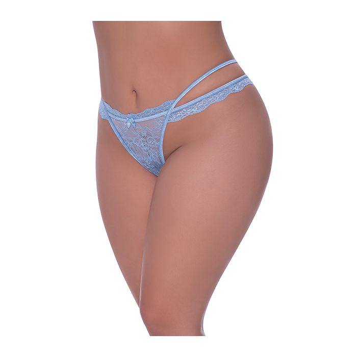 Ooh La Lace Peek-a-Boo Cheeky Panty Periwinkle QN